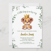 Invitation Un petit roi est en chemin Baby shower (Devant)