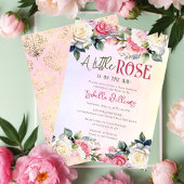 Invitation Un Petit Rose Se Trouve Sur Le Chemin Du Baby show