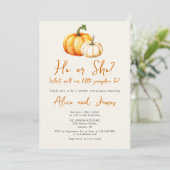 Invitation Un Petit Rustique Rustique Automne Citrouille de l (Debout devant)