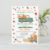 Invitation Un Petit Safari Citrouille En Baby shower (Debout devant)