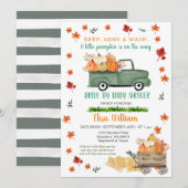 Invitation Un Petit Safari Citrouille En Baby shower (Devant / Derrière)