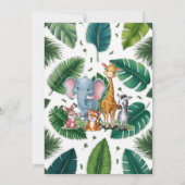 Invitation Un petit safari sauvage c'est un baby shower de fi (Dos)