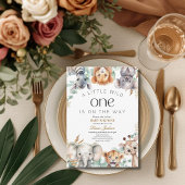 Invitation Un petit sauvage Safari Bébé Animaux Fête prénatal