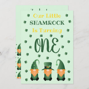 Invitation Un Petit Shamrock Tourne Un Gnomes