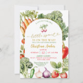 Invitation Un Petit Sprout Se Trouve Sur Le Chemin Du Baby sh (Devant)