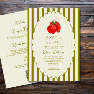 Invitation Un Petit Tomate est sur la Vigne Baby Shower Tout