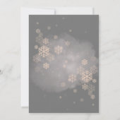 Invitation Un petit tonneau rose flocon rose poinsettia (Dos)