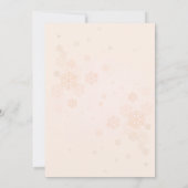 Invitation Un petit tonneau rose flocon rose poinsettia (Dos)