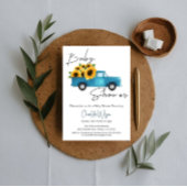 Invitation Un Petit Tournesol Se Trouve Sur Le Chemin Du Baby