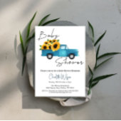 Invitation Un Petit Tournesol Se Trouve Sur Le Chemin Du Baby