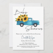 Invitation Un Petit Tournesol Se Trouve Sur Le Chemin Du Baby (Devant)