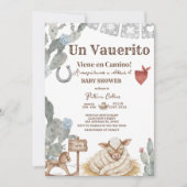 Invitation un petit vacher arrive en chemin fête prénatale de (Devant)