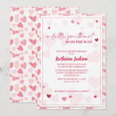 Invitation Un petit valentines un peu amoureuse baby shower d (Devant / Derrière)