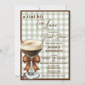 Invitation Un peu amoureux QR Code Espresso Enterrement de Vi (Devant)