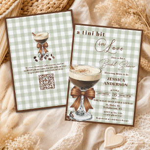 Invitation Un peu amoureux QR Code Espresso Enterrement de Vi