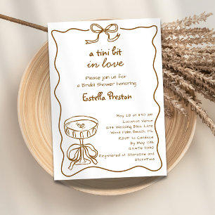 Invitation Un peu brun dessin à la main Martini Baby Shower d