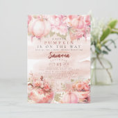 Invitation Un peu Citrouille automne automne automne fleuri r (Debout devant)