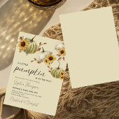 Invitation Un peu citrouille | Tournesol | Baby shower d'auto