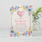 Invitation un peu d'amour est en chemin baby shower (Debout devant)