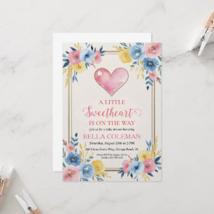 Invitation un peu d'amour est en chemin baby shower