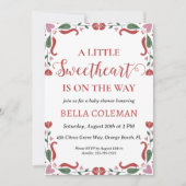 Invitation un peu d'amour est en chemin baby shower (Devant)