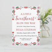 Invitation un peu d'amour est en chemin baby shower (Debout devant)