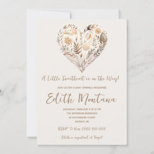 Invitation Un peu d'amour est sur le Baby shower Way Boho