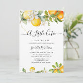 Invitation un peu d'aquarelle orange citron (Debout devant)