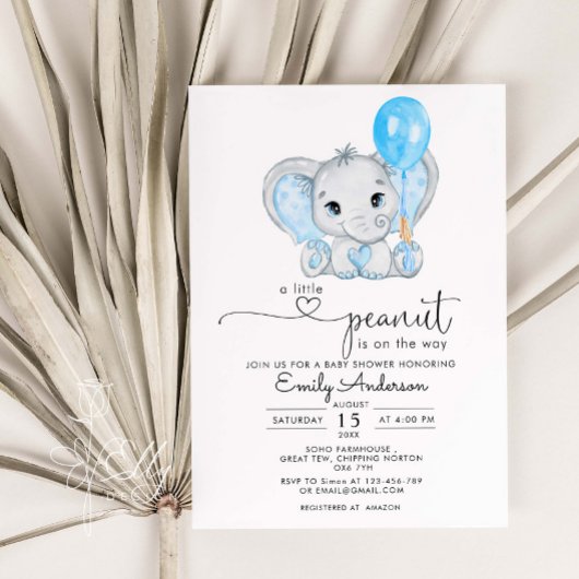 Invitation Un Peu D'Arachide Est Sur Le Chemin Du Baby shower