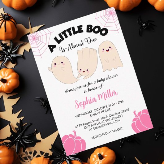 Invitation un peu de boite est presque dû Baby shower Hallowe
