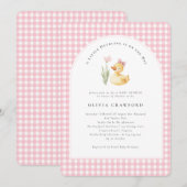 Invitation Un peu de canard est sur le chemin Baby shower de (Devant / Derrière)