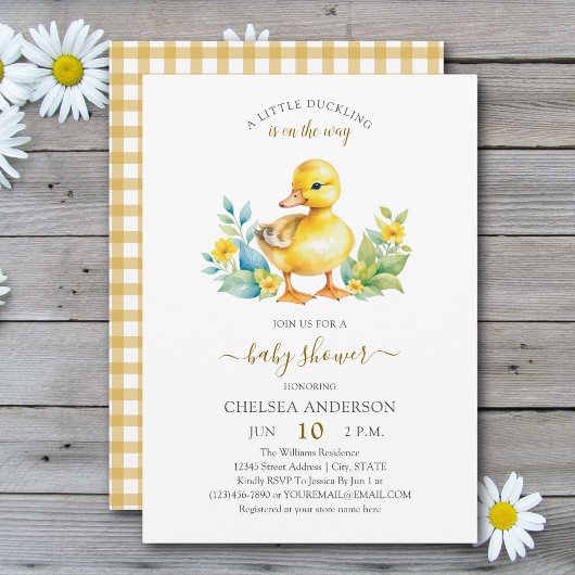 Invitation Un peu de canard est sur le chemin Baby shower de