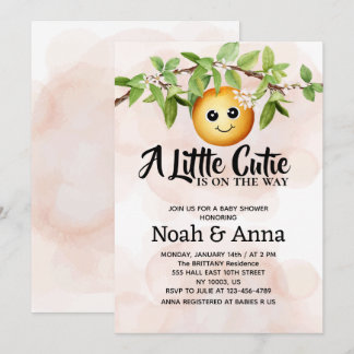 Invitation un peu de charme est sur le chemin du baby shower
