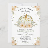 Invitation Un Peu De Citrouille Est En Route Pour Une Monnaie (Devant)