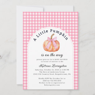 Invitation Un peu de Citrouille est ici Baby shower