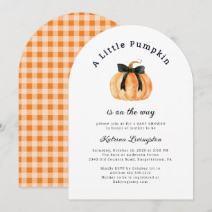Invitation Un peu de Citrouille est ici Baby shower
