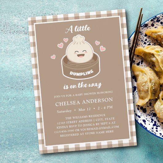 Invitation Un peu de dumping est sur le chemin Baby shower