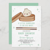 Invitation Un peu de dumping est sur son chemin Baby shower (Devant / Derrière)