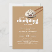 Invitation Un Peu De Dumpling Est En Chemin Baby shower (Devant)