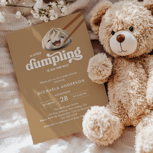 Invitation Un Peu De Dumpling Est En Chemin Baby shower