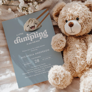 Invitation Un Peu De Dumpling Est En Chemin Baby shower