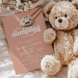 Invitation Un Peu De Dumpling Est En Chemin Baby shower
