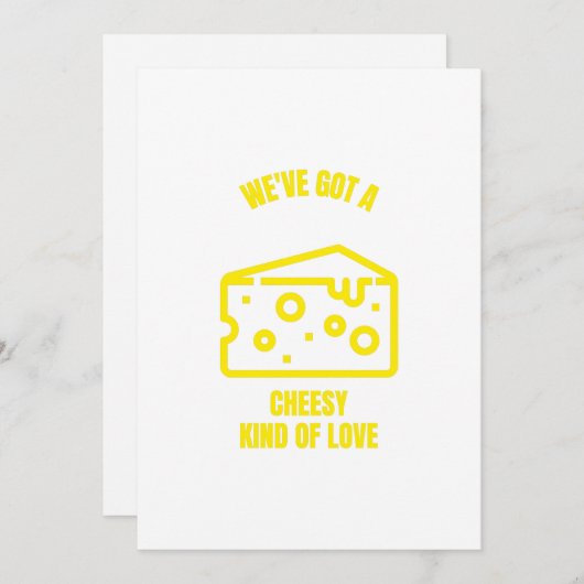 Invitation Un peu de fromage, un drôle de jeu de fromage (Devant / Derrière)