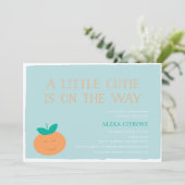 Invitation Un peu de gourmandise est en chemin baby shower (Debout devant)
