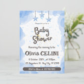 Invitation Un peu de joie : Baby shower d'aquarelle Invitatio (Debout devant)