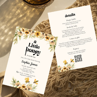 Invitation Un peu de miel est en chemin baby shower