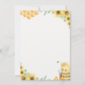 Invitation Un peu de miel est sur le chemin Baby shower d'abe (Dos)