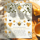 Invitation Un peu de miel est sur le chemin Baby shower d'abe