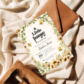 Invitation Un peu de miel | fleur | Abeille | Baby shower