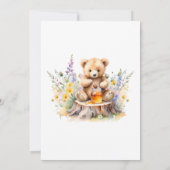 Invitation Un Peu De Miel Sur Le Chemin Teddy Ours Bébé Douch (Dos)